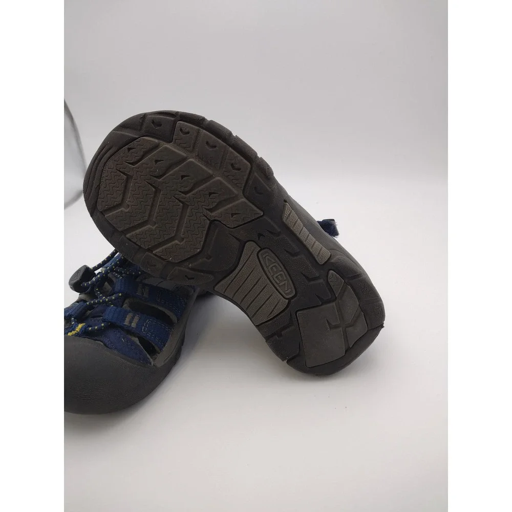 Keen Newport H2 Kids Sport Sandals Blue Yellow Waterproof Hiking Shoes Size 11